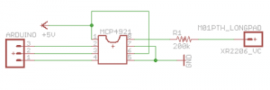 MCP4921 12bit DAC voltage controller · sinneb
